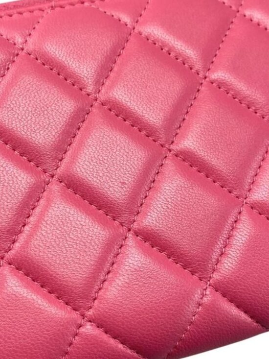 Chanel Long Wallet Zip Round Ap1590 Quilted Lambskin Coco Mark - Picture 7 of 15